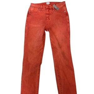 J. Crew Vintage Straight Jeans AJ489, BSU Orange, 30
